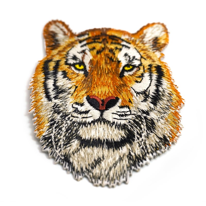 Riverbyland Iron On Patches Embroidered Tiger Pack of 2 - Image 4